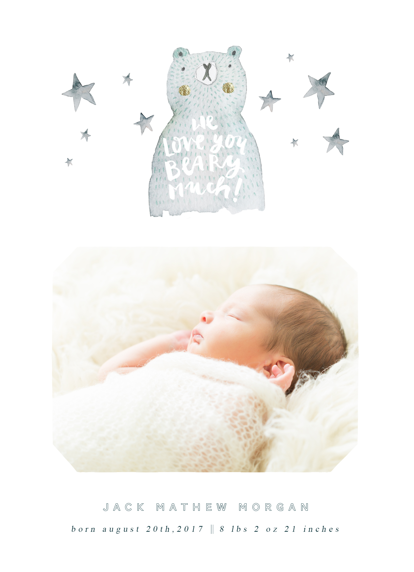 Birth Announcements | Roanoke Newborn Photographer | Whimsee Art Photography 