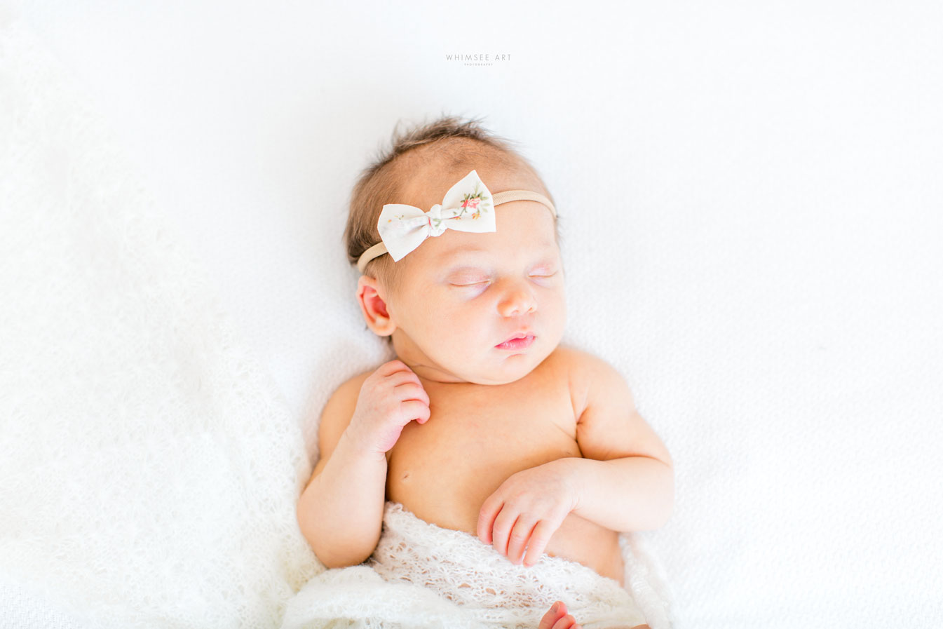 Olivia's Bright and Simple Newborn Portraits | Light and Airy Newborn Photography | Whimsee Art Photography