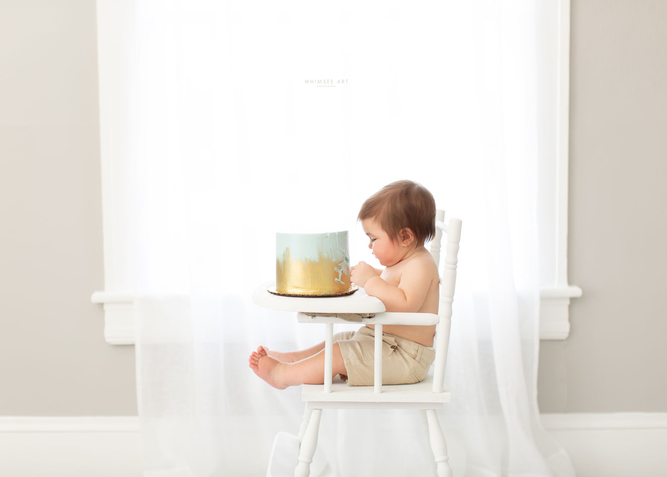 Gunnar Turns One | Baby Smash Cake Session | Whimsee Art Photography