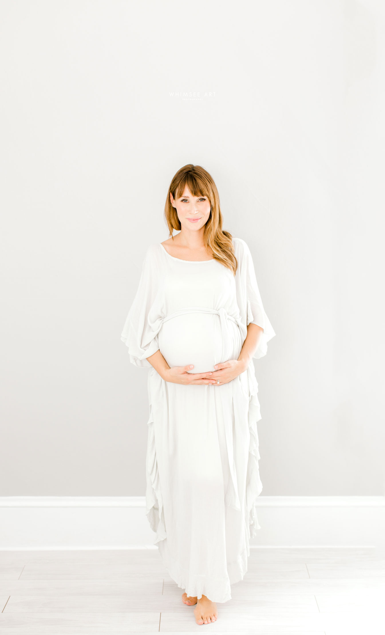 Bright and Airy Studio Maternity Session | Roanoke Baby Photographer | Whimsee Art Photographer